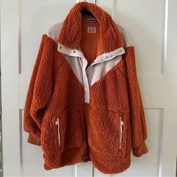 Free People “Fall to Rise” Fleece Quarter Zip - Picture 4 of 5